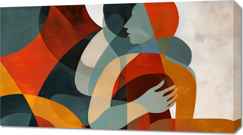 Quadro su Tela Abbracci 90x50cm - Offerta Arredo Parete Economico