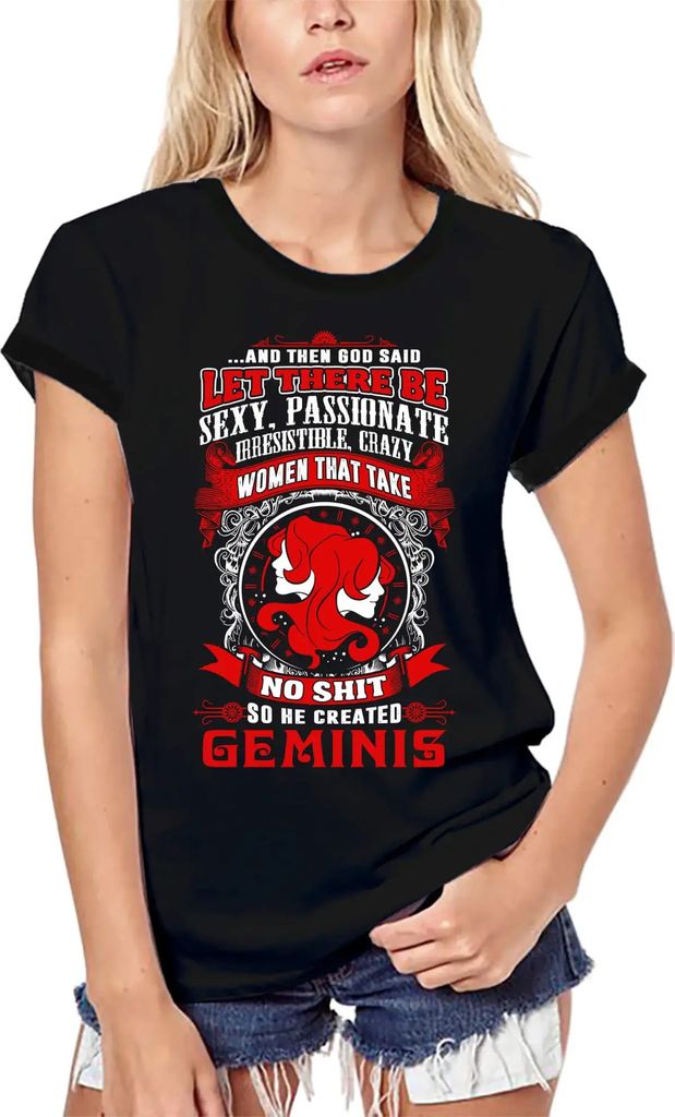 Damen Grafik T-Shirt aus Biobaumwolle Lass es y Frauen sein - Zwillinge Sternzeichen – Let There Be y Women - Gemini Zodiac – Öko-Verantwortlich