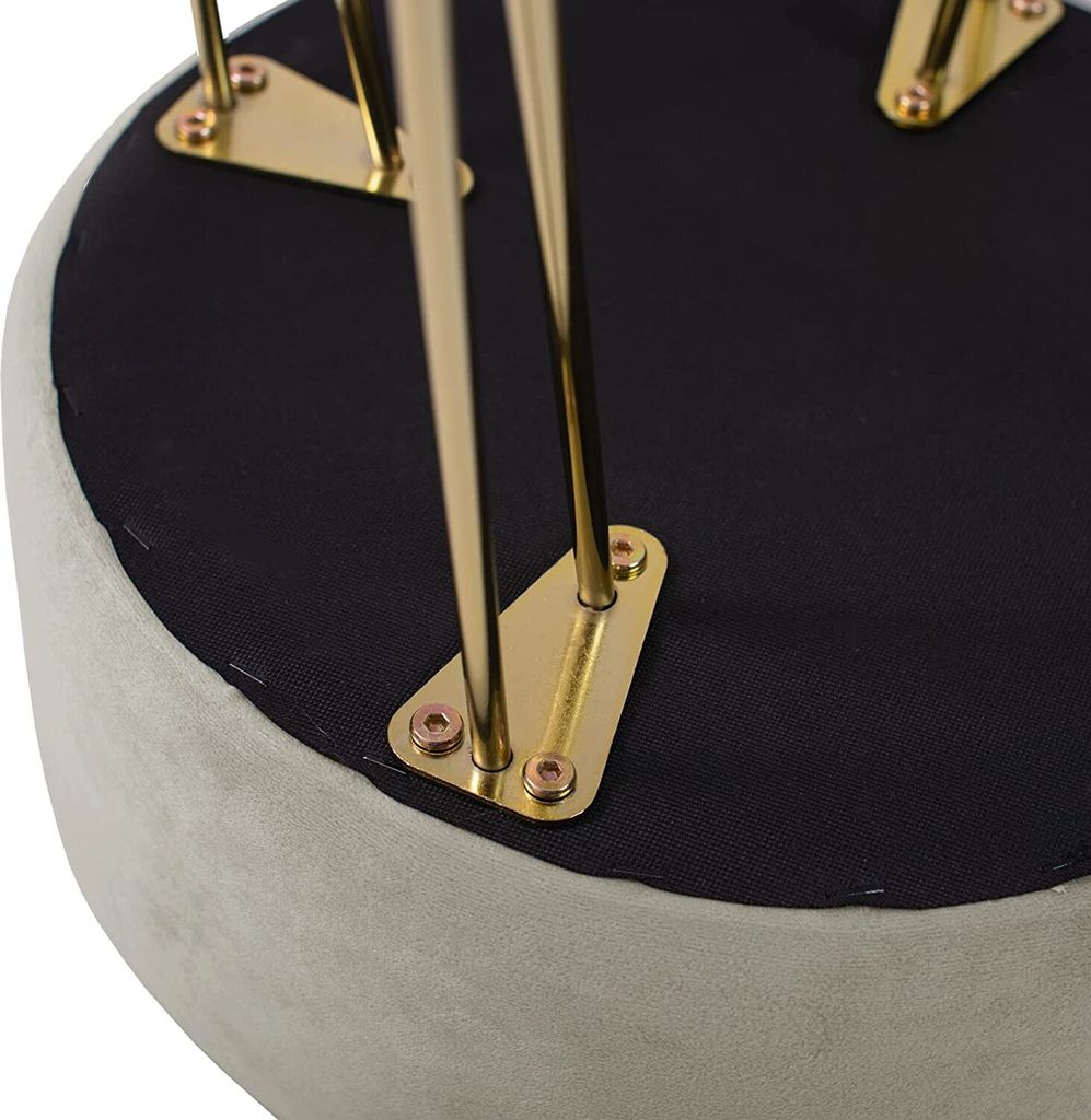 Theo Cleo Runder Sitzhocker Schminktisch Hocker Ottoman Produktbild 5