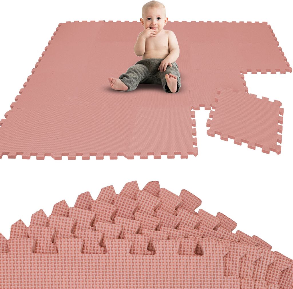18 Teile Spielmatte Baby Puzzlematte - 30x30 Krabbelmatte Bodenmatte Kinderzimmer