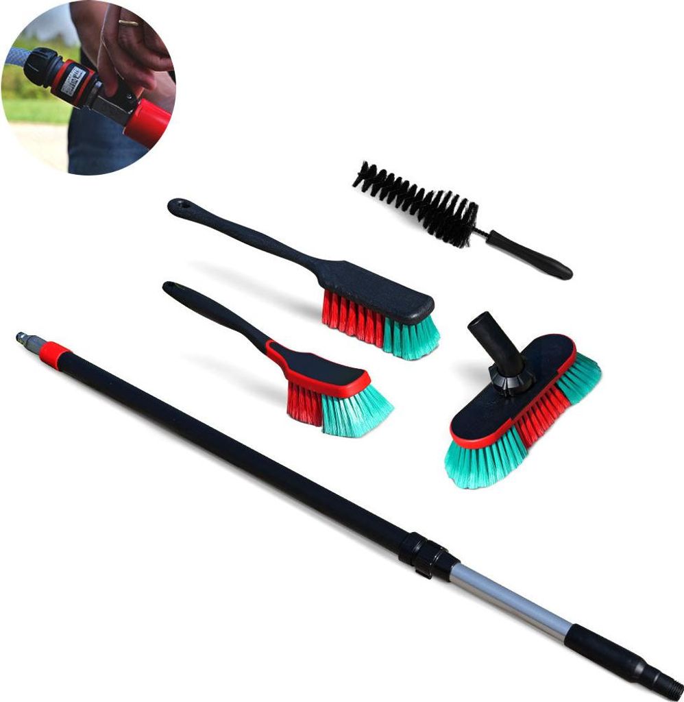 Vikan Bürsten Set (Teleskop Stiel m. Gardena Anschluss)