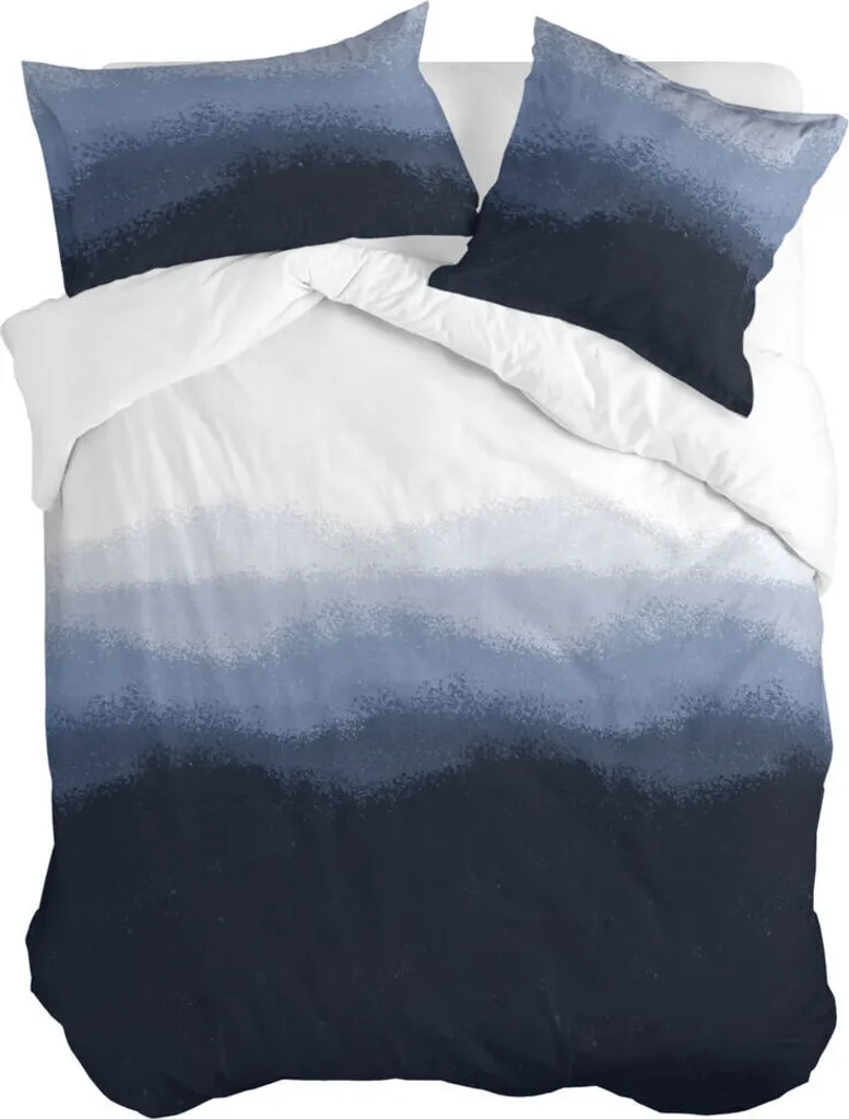 Housse de couette coton 220x220 cm HappyFriday motif multicolore Blanc
