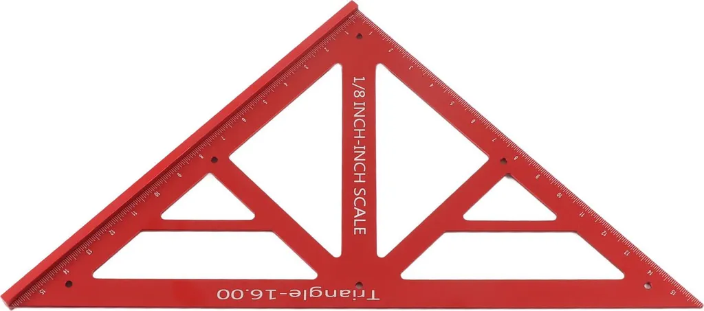 Règle triangulaire robuste en alu avec rapporteur d'angle pour le bois - 5