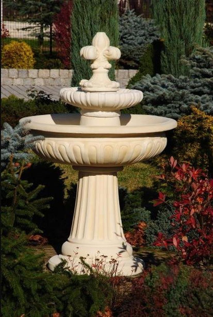 Springbrunnen Garten Teich Brunnen 138cm Steinbrunnen Gartenbrunnen Fontaine Neu