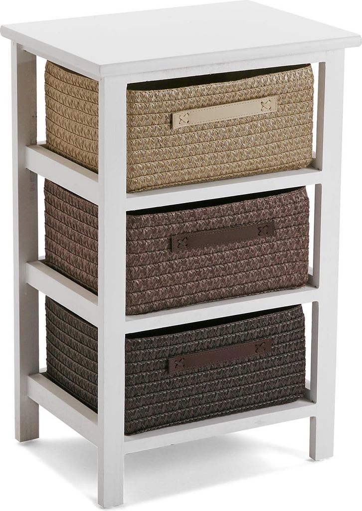 Versa Gavle Möbel für das Bad, Schubladeneinheit mit 3 Schubladen zum Organisieren, moderne und unterhaltsame Aufbewahrung, Maßnahmen (H x L x B...