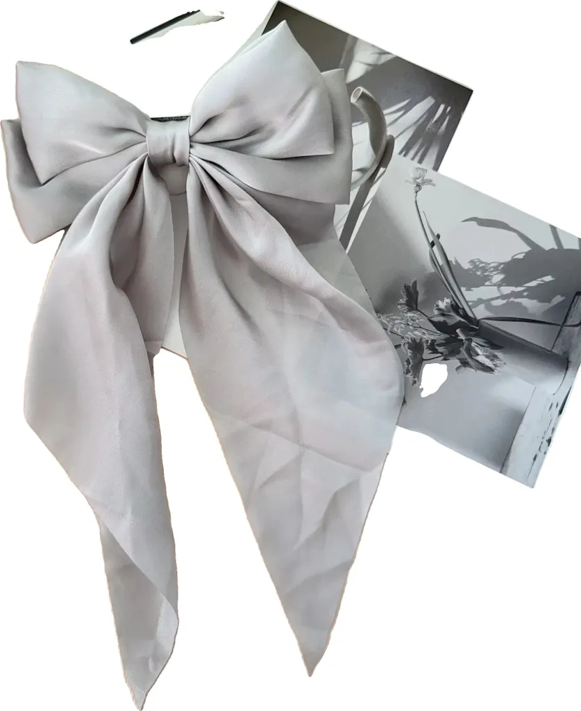 Fixez vos cheveux avec style : grande barrette nœud rose FJ12-1 chic