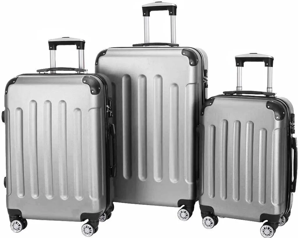 Bagage de Voyage Rigide Gris Fortuna Lai : Lot de 3 Valises Robustes