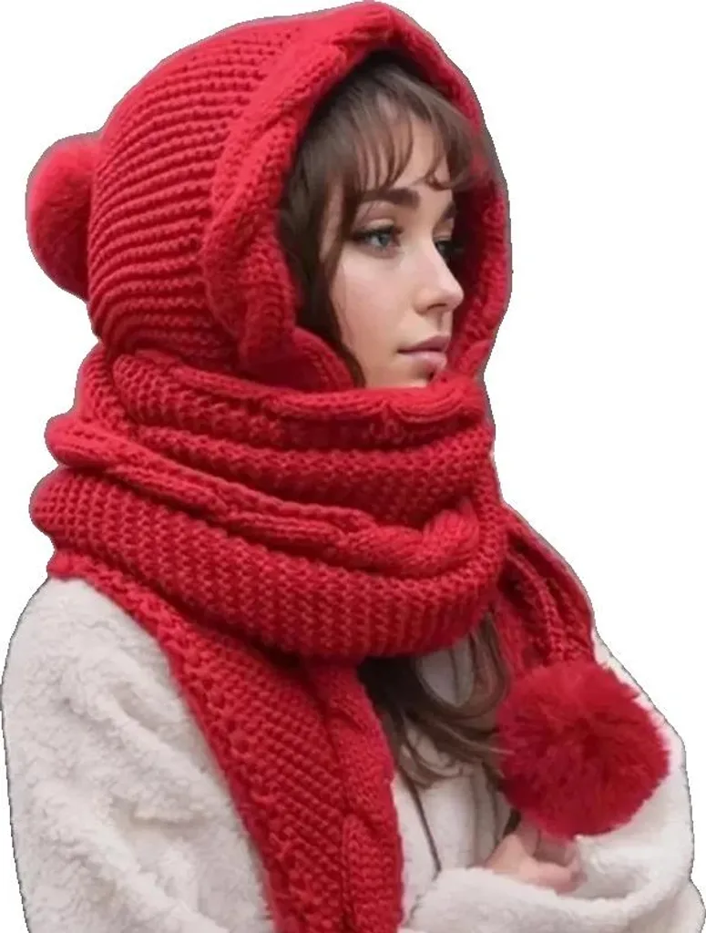 Thenice Set Invernale Uomo Maglia: Cappello E Sciarpa In Rosso Vinaccia | Regalo Unico Caldo E Morbido Per Lui | Taglia Unica