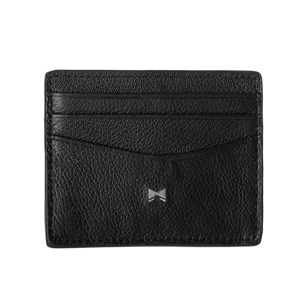 Gentlemen's Kartenetui - Kreditkartenetui aus Echtleder mit Münzfach & RFID-Schutz - Slim Wallet Herren - Geldbeutel mit Scheinfach & Tracker-Fach