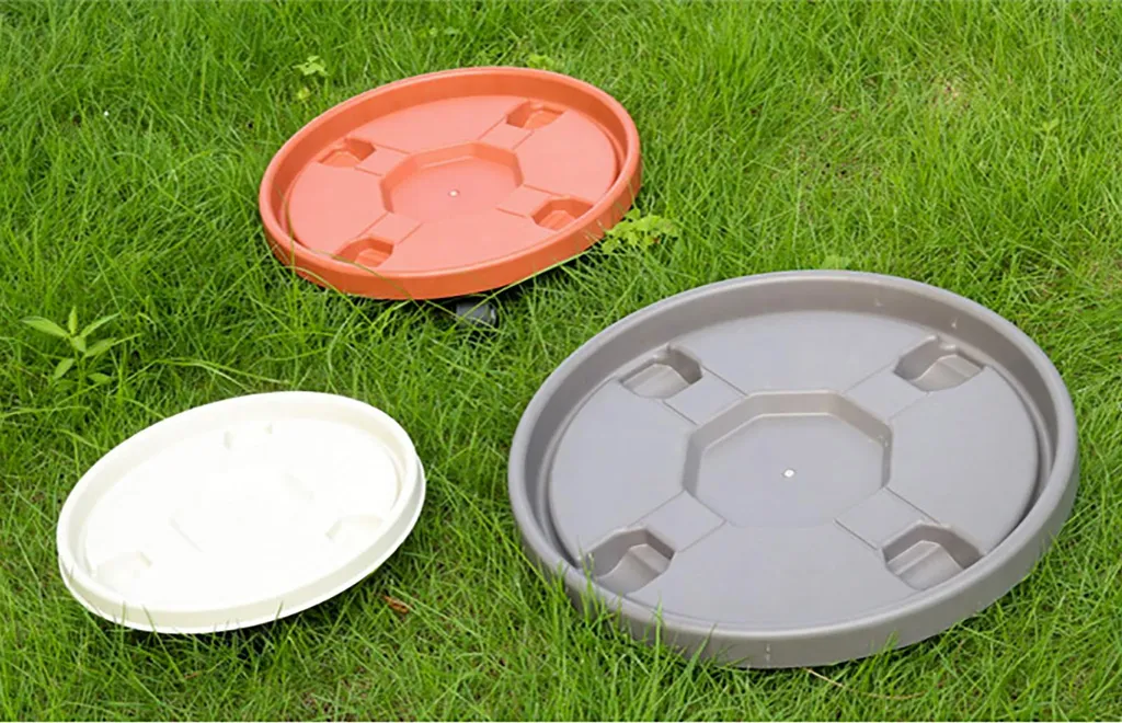 Support de Pot Mobile Rond avec Roue Universelle pour Vase Épais