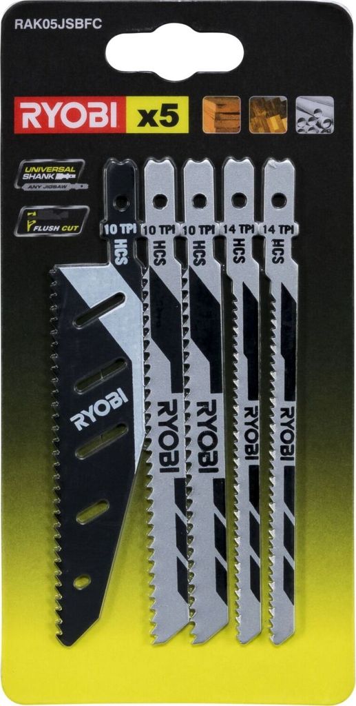 Ryobi RAK05JSBFC 5-teiliges Stichsägeblatt-Set