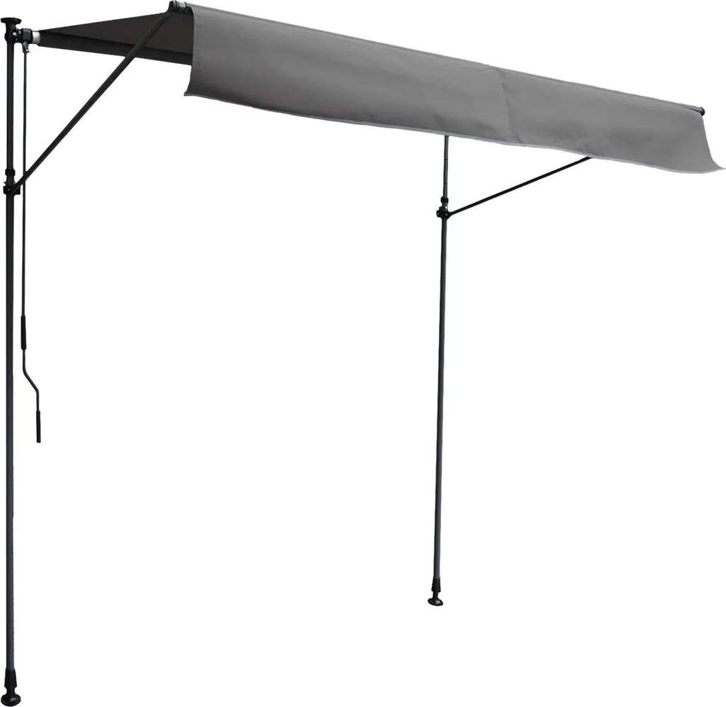 Store banne balcon 2 x 1,2m anthracite : fini la chaleur sous le soleil