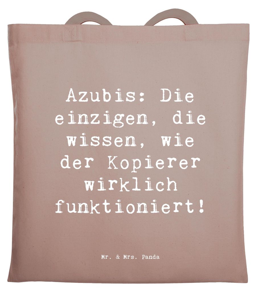 Mr. & Mrs. Panda Stoffbeutel Spruch Auszubildende Kopierer Produktbild 