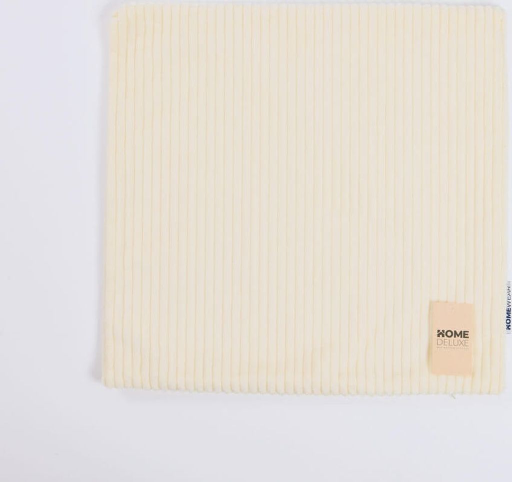 HOME DELUXE Cord Kissenbezug LILO mit Kissenfüllung - Beige I Kissenhülle Kissenüberzug Bezug für Kissen