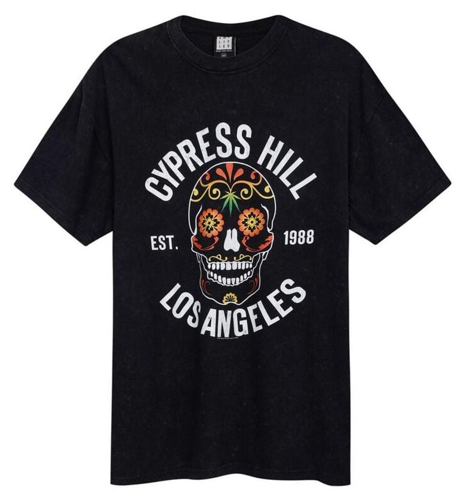 Cypress Hill T-Shirt Herren Amplified Collection - Floral Skull charcoal S