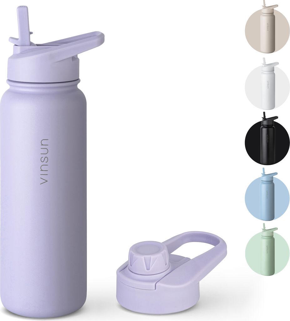 Trink Flasche Edelstahl 750ml Thermoflasche Sport Gym Produktbild 