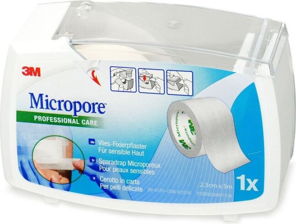 Product packaging for medical tape.
