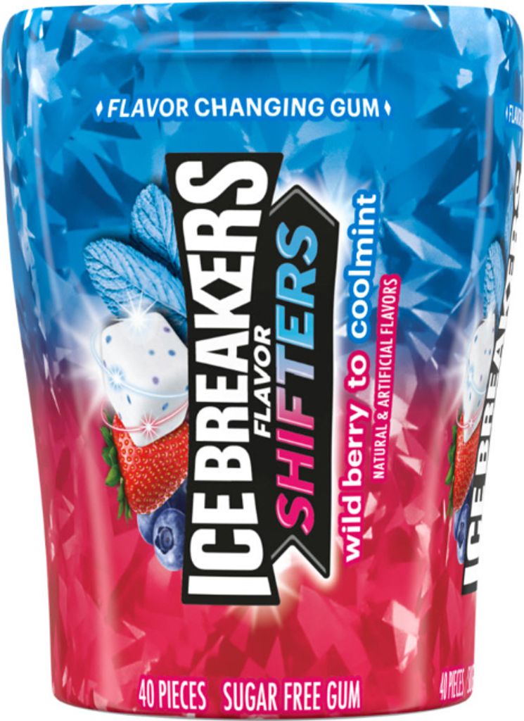 Ice Breakers Flavor Shifters Gum Wild Berry Coolmint (6 x 92g)