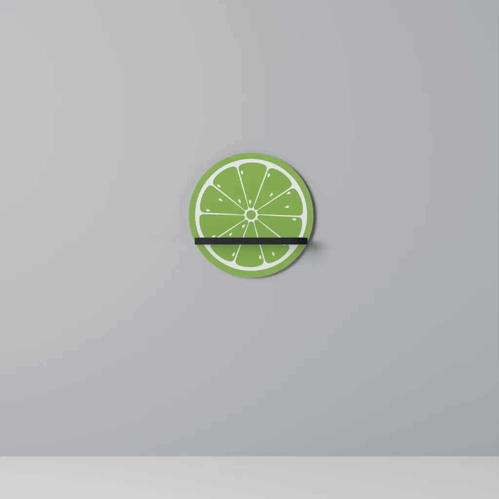 Étagère ronde noire REFRESHING LIME pour optimiser vos petits espaces - 3