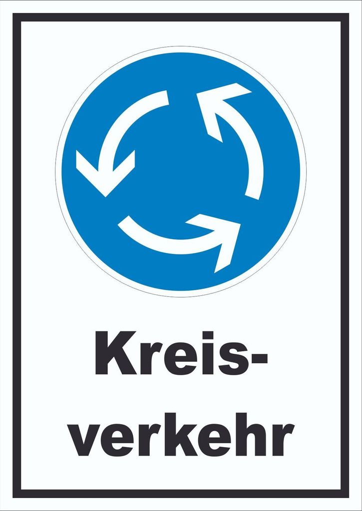 Schild Kreisverkehr A1 (594x841mm)