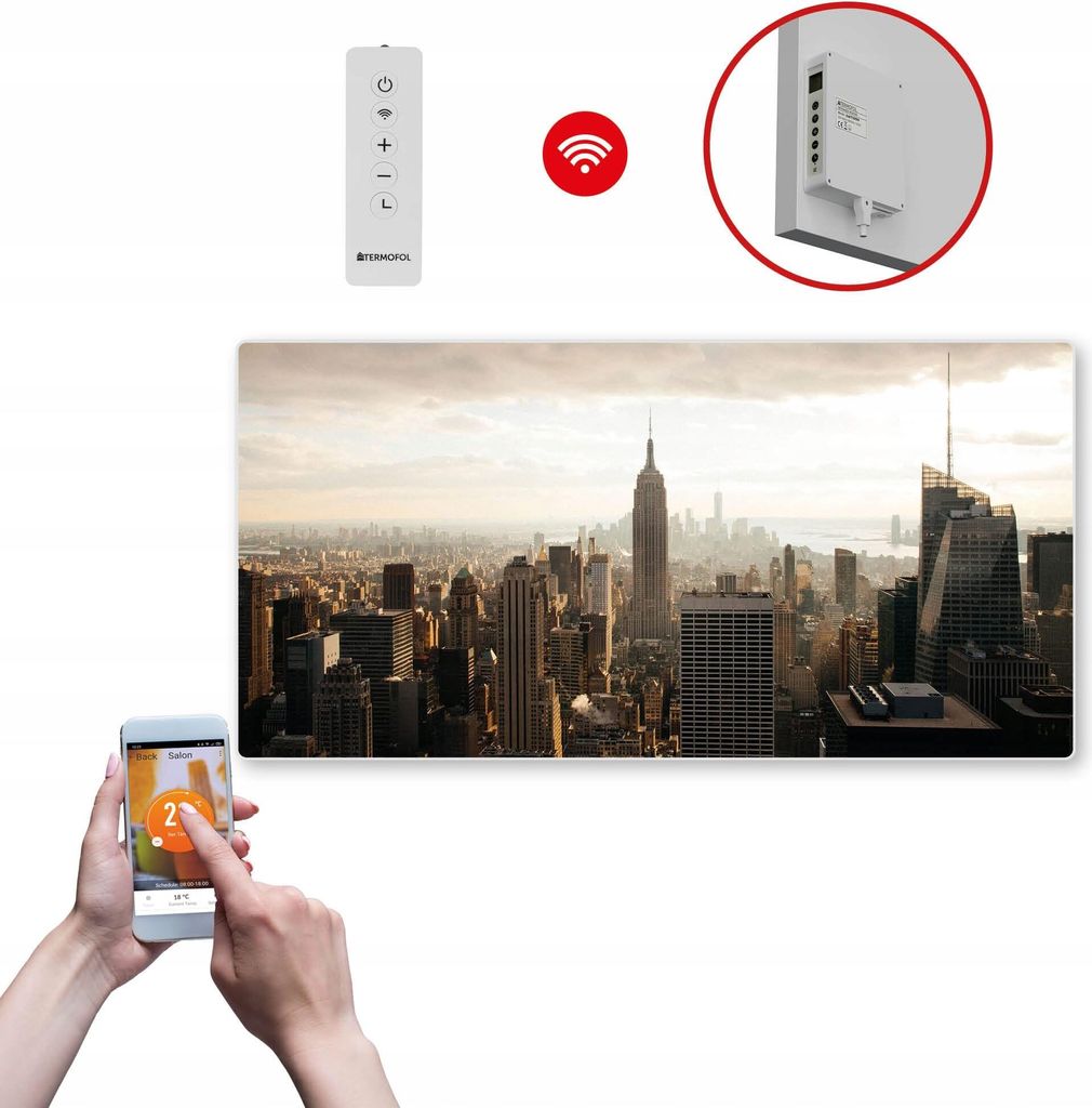 Termofol TF-SWT Infrarot Wandheizung - Wandheizung Elektrisch - Stadt1 - 700W - 60x120 cm