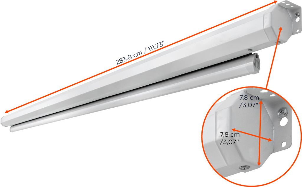 celexon basic Tension-Leinwand 110" | 240x135cm 16:9 | elektrische Full-HD 4K Beamerleinwand mit Seilspannsystem für Heimkino und Büropräsentati...
