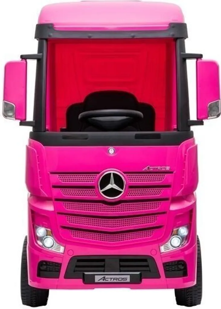 Camion électrique Mercedes Actros rose 4x4 avec télécommande parentale