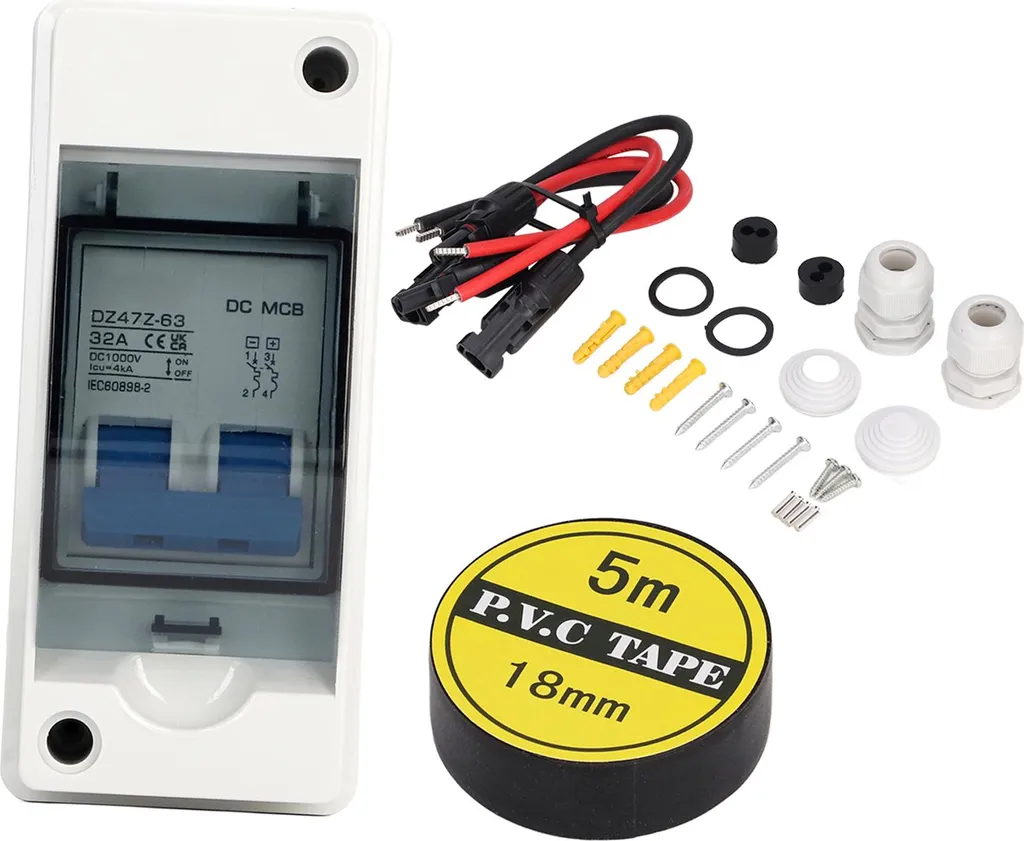 Interrupteur sectionneur DC 1000V 32A IP65 pour panneaux solaires Pa66