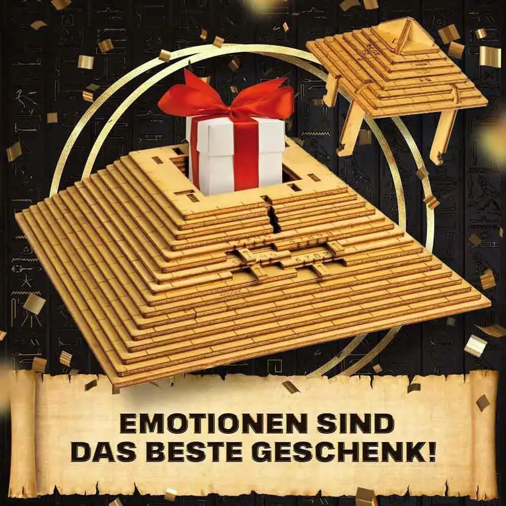 Jeu de logique Pyramide EscapeWelt en bois - Cadeau original 3D - 10