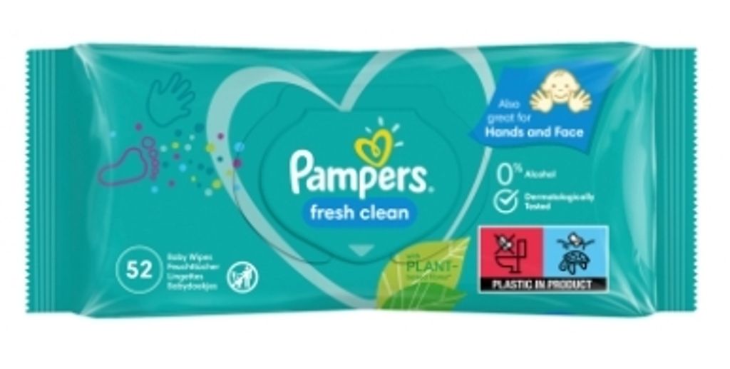 Pampers Feuchttücher Fresh Clean, 52 Stk, sanfte Reinigung Produktbild 2