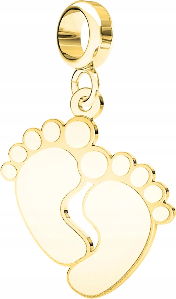 Ciondolo Piedini Neonato Argento 925 Oro - Gioiello Mamma Personalizzato