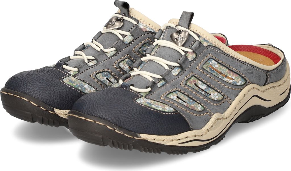 Rieker Damen Pantolette blau, Damen:38 EU Immagine del prodotto 