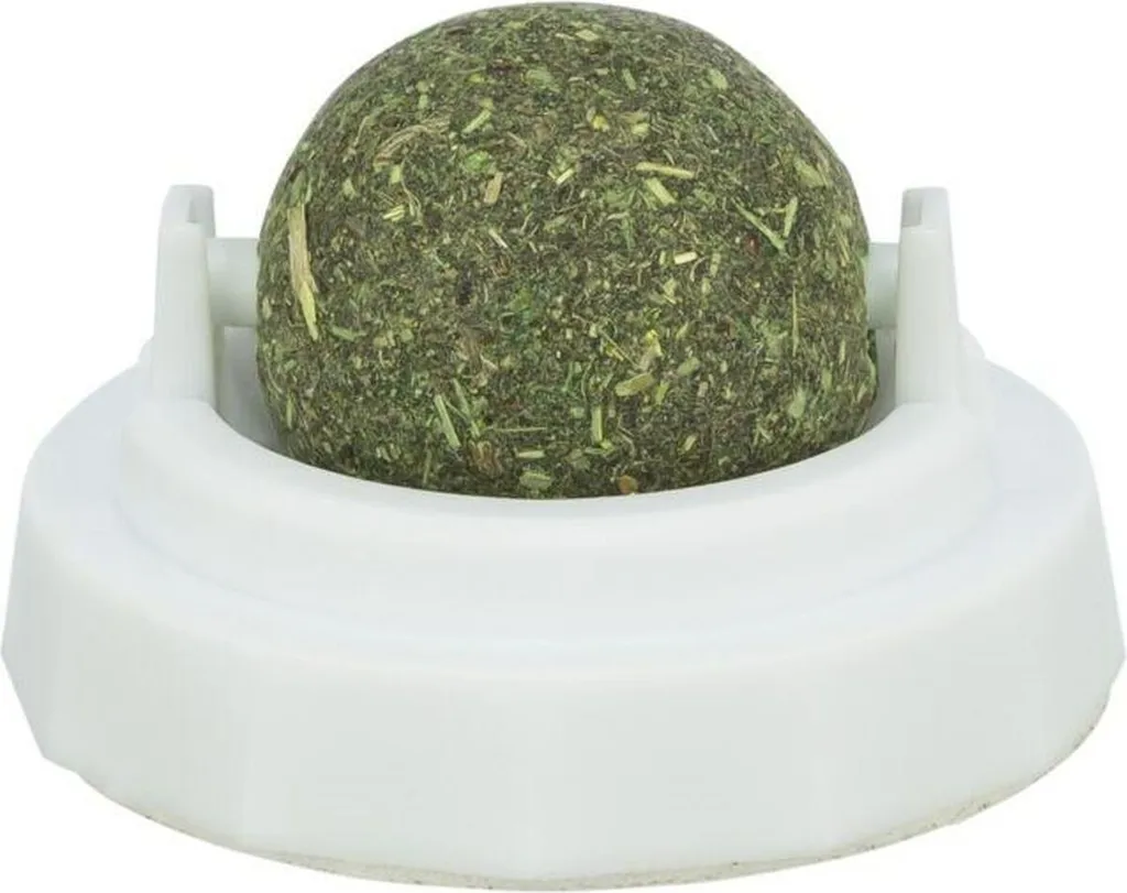 Sfera Erba Gatta ø 5 cm con Supporto - Design e Benessere Felino