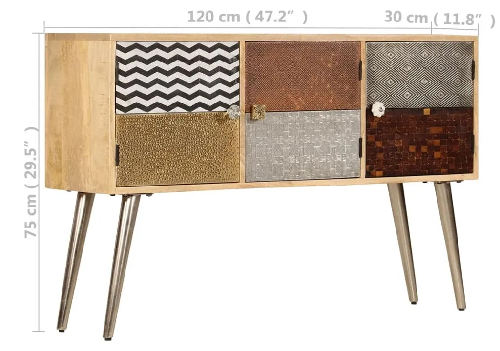 Buffet manguier massif 120 cm : une solution de rangement durable - 7