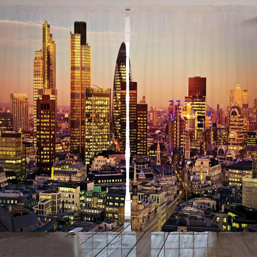 ARANDE Tenda Fotografica NYC | Tramonto su Grattacieli 280x175 Multicolore