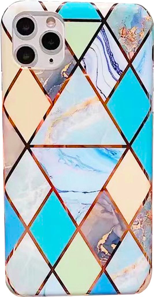 Hülle für Apple iPhone 12 Mini - Marmor TPU Schutzhülle Handyhülle Case - Gelb