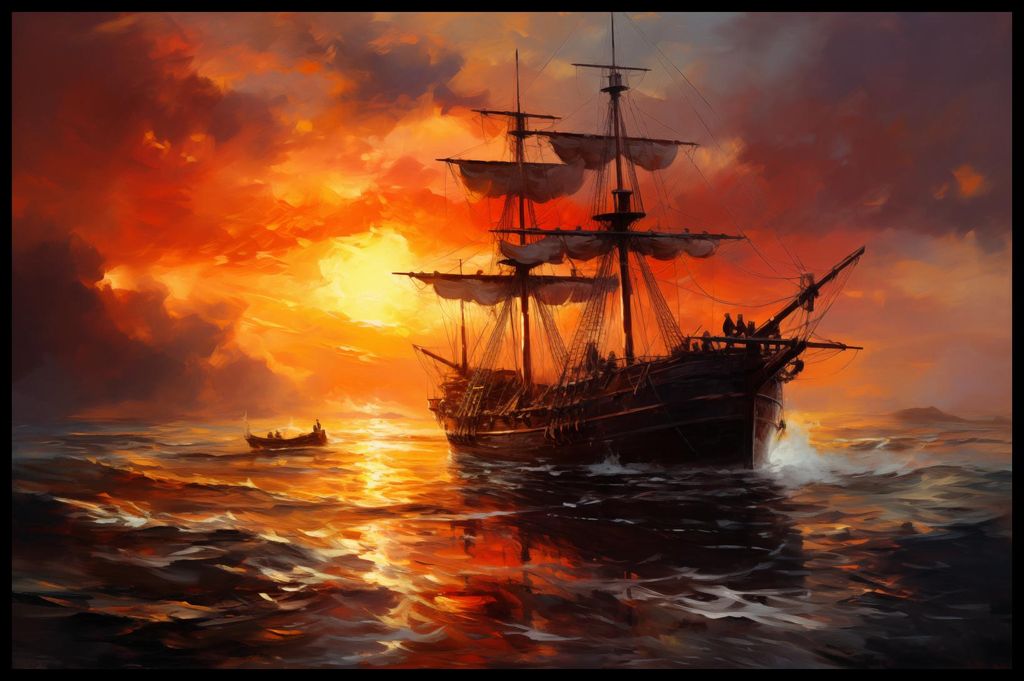Plakat 86,4x56,8cm Feuer auf Wasser