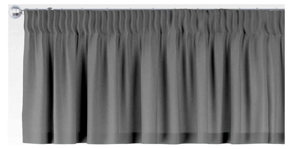 Kurzgardine mit Kräuselband Dekoschal 130 x 40 cm grau