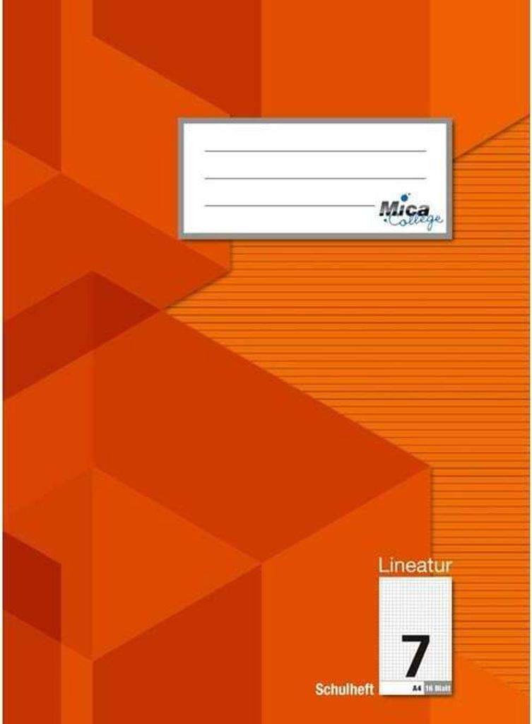 Schulheft A4 - Lineatur 7 - kariert - 16 Blatt