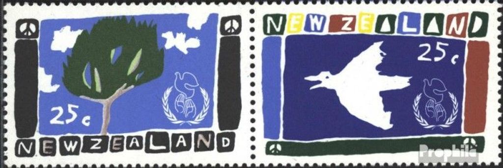 Briefmarken Neuseeland 1986 Mi 958-959 Paar (kompl.Ausg.) postfrisch Frieden