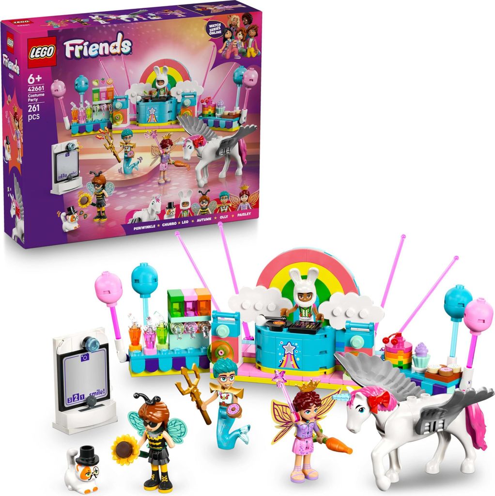 Fête costumée Lego Friends avec licorne et fée Image du produit 