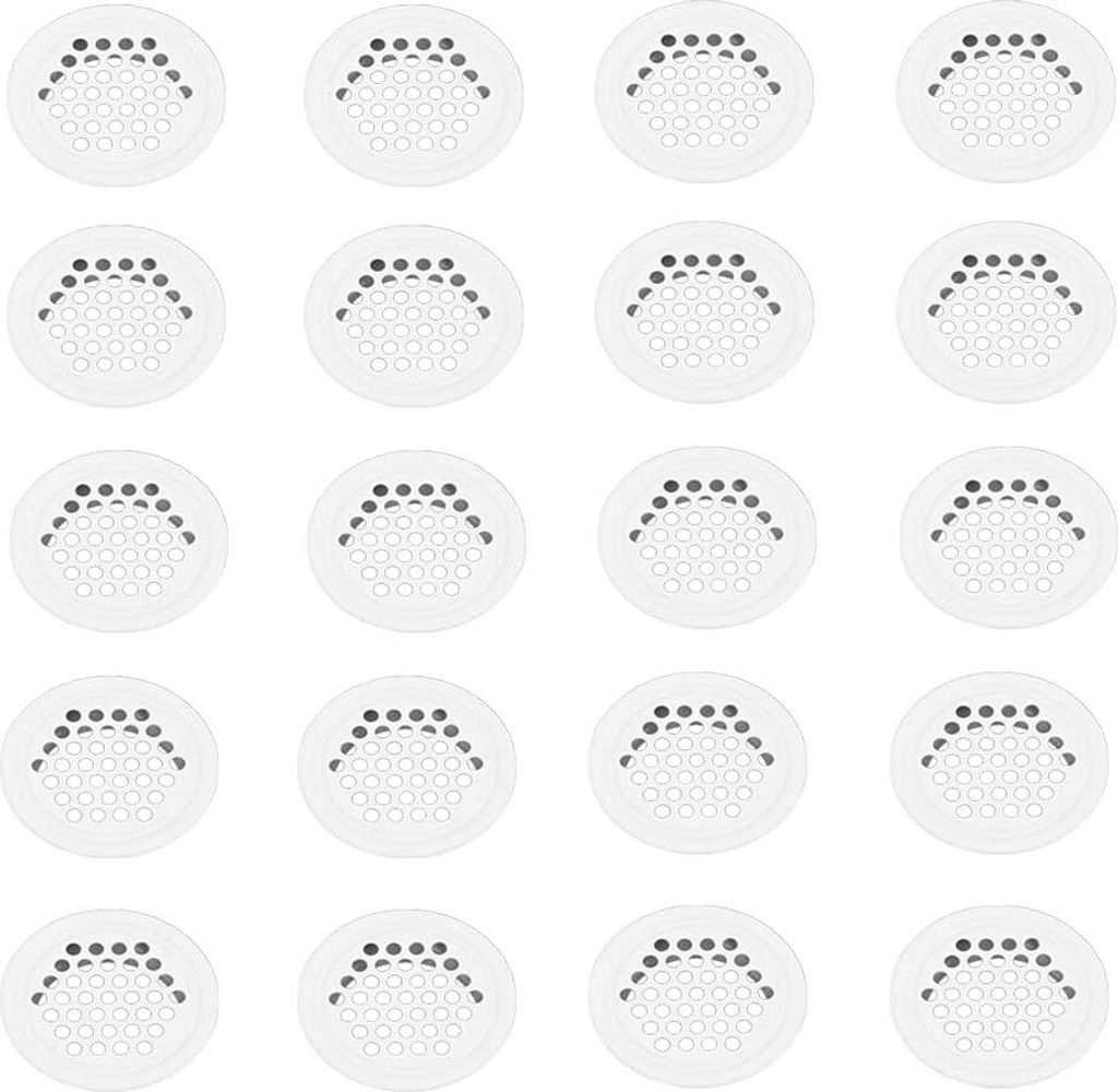 Lüftungsgitter, 20 Teile, Lüftungsgitter, 35 mm, Lüftungsgitter, Lüftungsgitter, Lüftungsgitter, rund, Edelstahl, weiß, Lüftungsgitter für ...