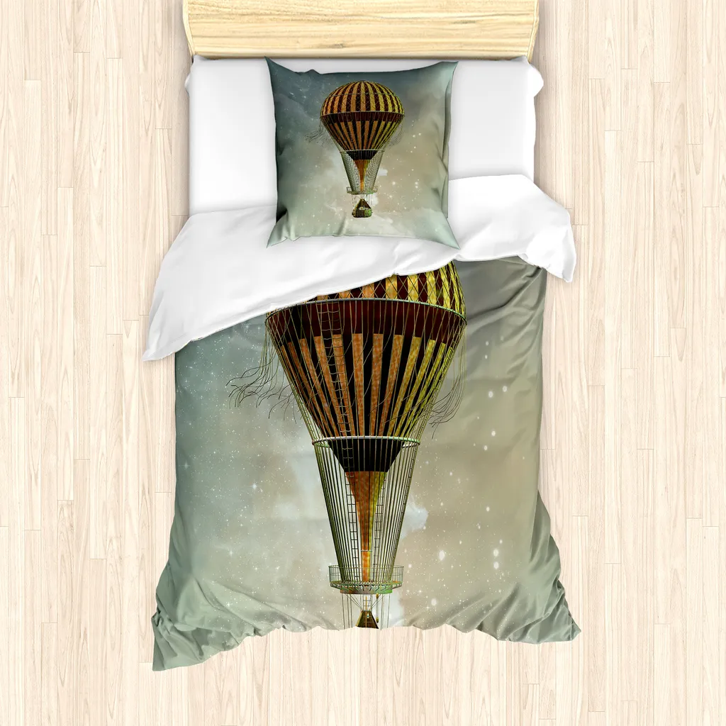 Set Letto Singolo ABAKUHAUS Steampunk - Lavabile in Lavatrice, No Stiro