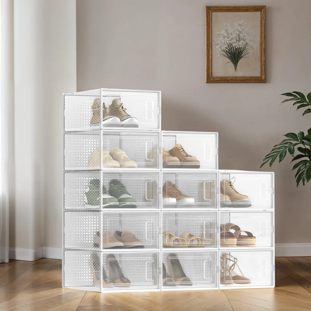 Dites stop au désordre avec ces 12 boîtes à chaussures transparentes 33cm