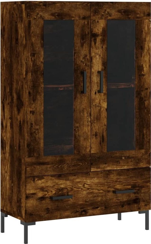 Highboard Räuchereiche 69,5x31x115 cm Holzwerkstoff