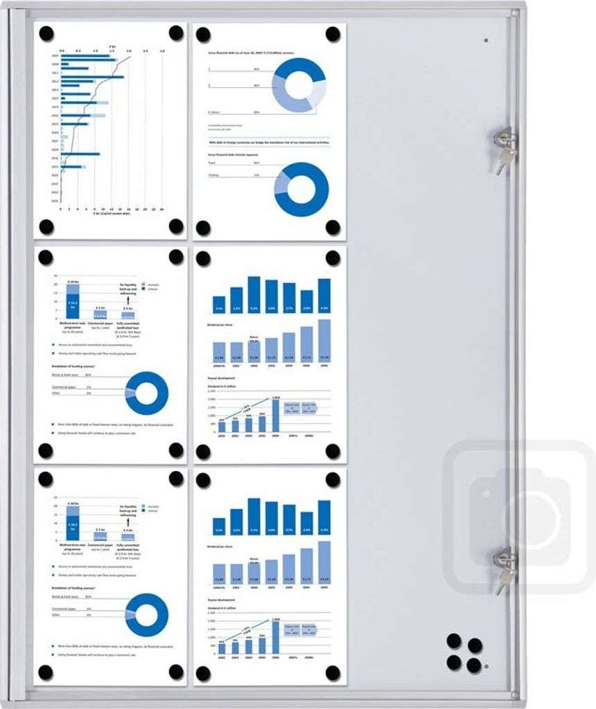 Showdown Displays Schaukasten Economy XS silber 9x DIN A4