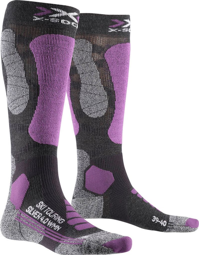 X-SOCKS Ski Touring Silver Socken 4.0 Damen anthracite melange/magnolia 35-36