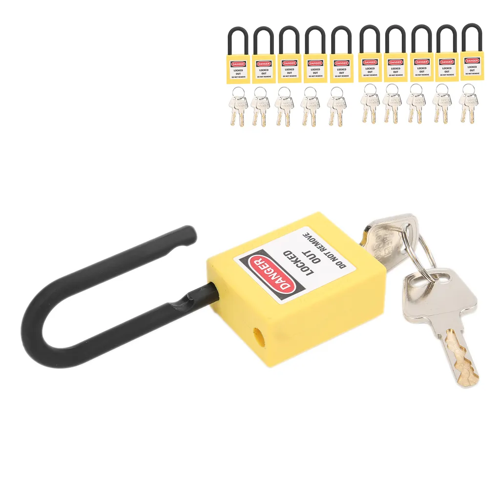 Cadenas de consignation isolant en nylon 38mm jaune anti-poussière - 7