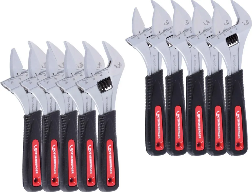 Clé à molette 6+8" ROTHENBERGER en acier forgé lot de 10 pièces 1500001736
