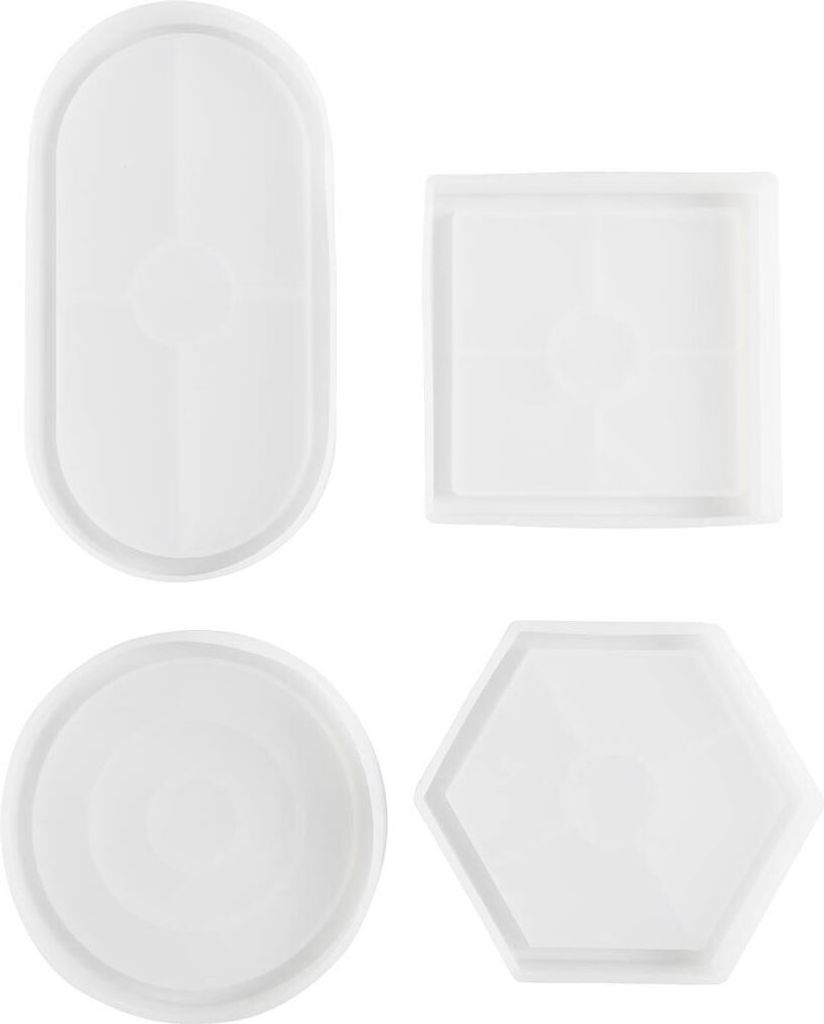 Creativ Company CC Silikonform 9x17,5 Geometrische Formen 4 Stück